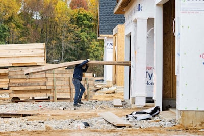 A new home construction site in Trappe, Maryland. AFP
