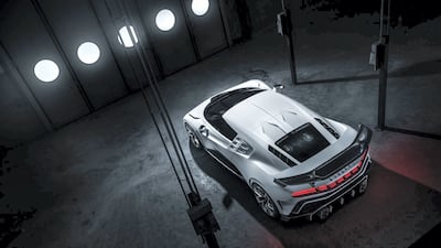 The new model’s name is a tribute to the EB 110, a quad-turbo V12 supercar that Bugatti created in the early 1990s.