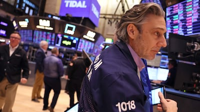 Traders at the New York Stock Exchange. Friday’s tech-led rebound was the biggest gain of the year for the Nasdaq Composite Index. AFP