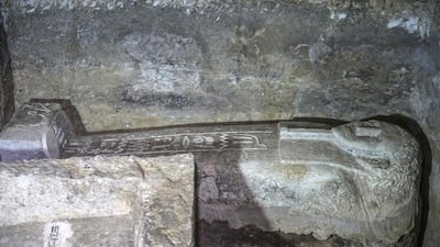 The work is being carried out south of the King Unas Pyramid in Saqqara by an Egyptian-German mission. AFP