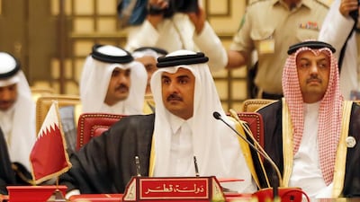 The Qatari emir, Sheikh Tamim, attends a Gulf Cooperation Council (GCC) summit in the Bahraini capital, Manama, on December 6, 2016. AFP