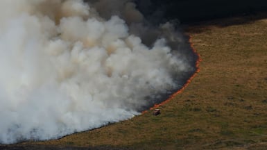 Fires in south-west France have been stabilised but there are fears that the relief is temporary. AFP
