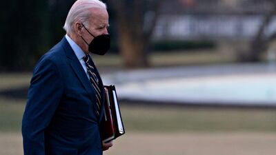 US President Joe Biden on the South Lawn of the White House on Wednesday. EPA