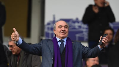 Rocco Commisso, president of ACF Fiorentina expresses praise during Fiorentina's recent Coppa Italia win against Atalanta at Stadio Artemio Franchi. Getty Images