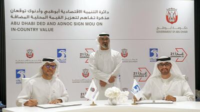 Sheikh Khalid bin Mohamed bin Zayed, Member of the Abu Dhabi Executive Council and Chairman of the Abu Dhabi Executive Office, was present during the signing ceremony. The MoU was signed by Dr Sultan Al Jaber, Minister of State and ADNOC Group CEO, and Mohammed Ali Al Shorafa Al Hammadi, ADDED Chairman. Wam