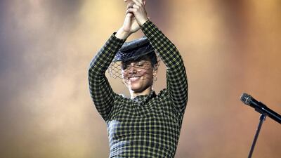 Alicia Keys performs a classy set at the 2019 Dubai Jazz Festival held at Dubai Media City Amphitheatre in Dubai. Pawan Singh / The National