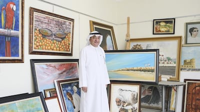 Ahmed Al Ansari, who has been painting since the age of 10, loves to add colour to his childhood memories. Sarah Dea / The National