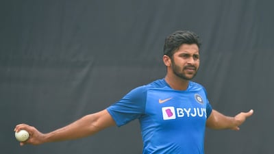 File photo of India pacer Shardul Thakur who replaces the injured Bhuvneshwar Kumar for the upcoming ODI series against the West Indies. AFP