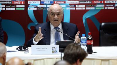The UAE stepped behind Fifa president Sepp Blatter on Friday, stating it would be interested in hosting a Fifa women's tournament. Sammy Dallal / The National