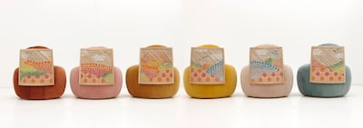 The six new versions of Nada Debs's popular Pebble Chair. Photo: Nada Debs