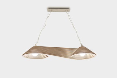 The Suessa cardboard lamp is durable and aesthetically pleasing. Photo: Mobili In Cartone