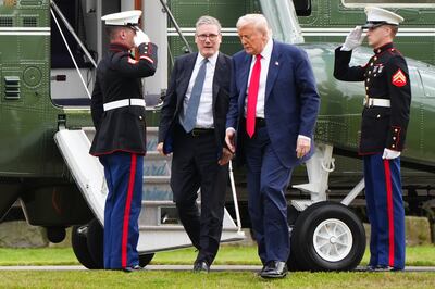 US President Donald Trump and UK Prime Minister Sir Keir Starmer in Scotland. PA