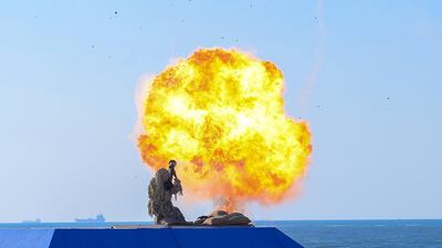 Union Fortress 5 military parade in Ajman. Wam