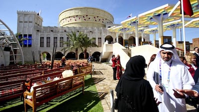 The Qatar pavilion at the Expo 2015 grounds in Milan, Italy. The six-month event will run through October and is expected to attract 20 million visitors. About 140 countries, the United Nations and the European Union have displays at the Expo grounds. Mourad Balti Touati / EPA