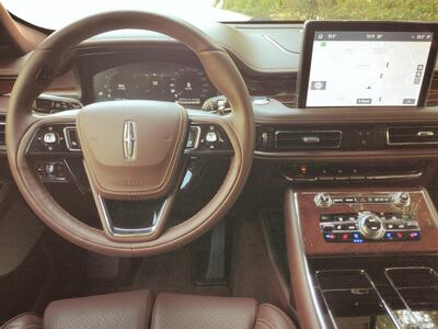 The interior of the Lincoln Aviator. Gautam Sharma for The National
