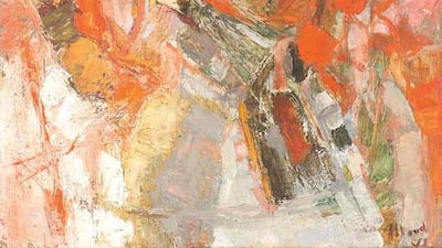 Shafic Abboud's 'Saison' from 1959 is estimated at Dh164,000 to Dh246,000. Christie's