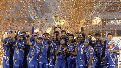 Mumbai Indians became the second team to top the table and win the IPL trophy in 10 years of the competition. Noah Seelam / AFP