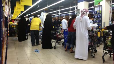 Day 1 — ‘During the first few days of Ramadan, people (and I’m one of them) often go to the Union Coop supermarket to buy last minute food items before Iftar. Because they usually go at the same time, it can create queue build-up at the checkouts, as seen at this particular store in Dubai’. Ammar Al Attar for The National