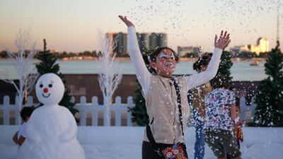 Abu Dhabi's New Year's Eve Village. Victor Besa for The National