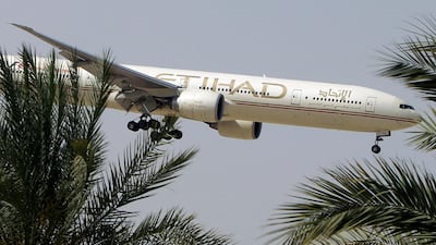 Flight EY 474 was diverted to Mumbai after a woman went into labour. AP