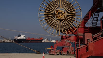 An oil tanker docks at the Port of Fujairah, as the US-Israel conflict with Iran limits marine traffic in the Strait of Hormuz. Reuters
