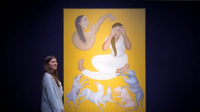 Manjit Bawa's oil on Canvas 'Untitled' was part of an Abraaj fire sale. All photos by Ben Stevens / i-Images