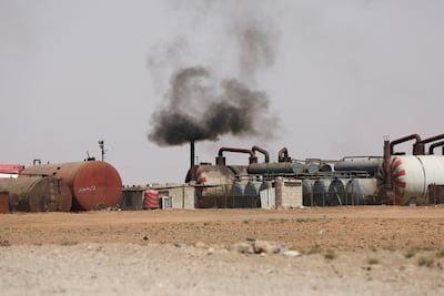 A makeshift oil refinery in Hasaka, Syria. Reuters