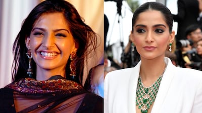 24 versus 34: Sonam Kapoor loved a statement earring back then just as much as she does now, but in 2009, she wasn't the fashion figure and red carpet favourite that she is now. EPA & Getty