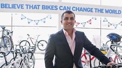 Shahriar Khodjasteh, the owner of the Ride Bike Shop, says the infrastructure is in place for cyclists in the UAE. Antonie Robertson / The National
