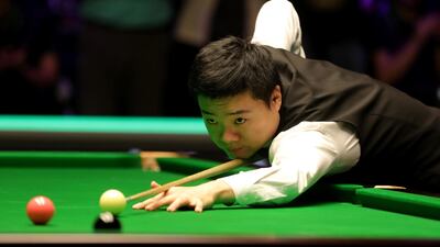 Ding Junhui on his way to winning the UK Championship at the York Barbican on Sunday. PA
