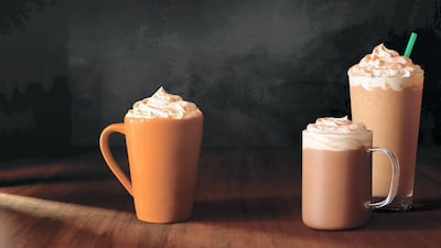 Unlike Starbucks's mocha and other lattes, the pumpkin spice latte is a seasonal offering. Courtesy Starbucks