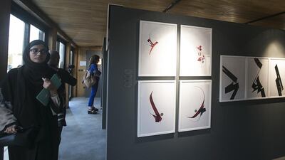 Warehouse 421 and Abu Dhabi Art host six galleries and work to suit many collectors’ pockets. Galleries Week also lines up musical talent for guests at the weekend. Mona Al Marzooqi/ The National