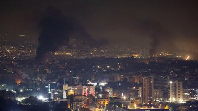 Beirut's southern suburbs under attack by Israel. Reuters