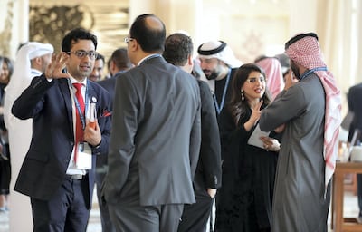 Delegates attending the Milken Institute MENA Summit 2019. Pawan Singh / The National