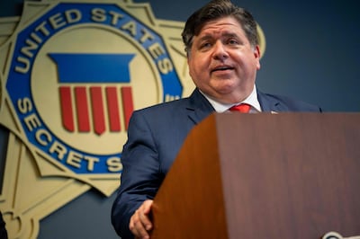 Illinois Governor JB Pritzker speaks during an event in Chicago. Getty Images / AFP