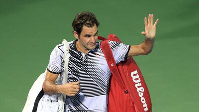 Roger Federer of Switzerland leaves the court after losing his second-round match to Evgeny Donskoy of Russia at the Dubai Duty Free Tennis ATP Championships in Dubai, UAE on March 01, 2017. EPA
