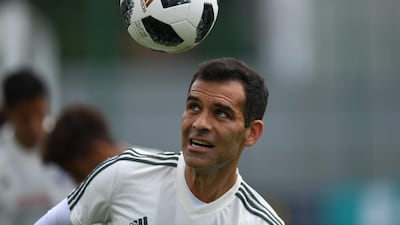 Mexico midfielder Rafael Marquez, 39, competing in his fifth World Cup, is old enough to remember a famous win, back in the last century, over Brazil, in the 1999 Confederations Cup final. Yuri Cortez / AFP