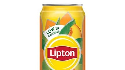 Lipton Peach Ice Tea with 2.88 pH level. Photo: Lipton