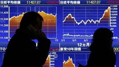 The Nikkei added 234.04 points to 11,407.87 points yesterday. Yuya Shino / Reuters