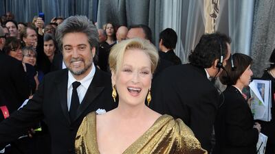 Meryl Streep, in Lanvin, arrives for the 84th annual Academy Awards at the Hollywood and Highland Centre in Hollywood, California, on February 26, 2012. EPA