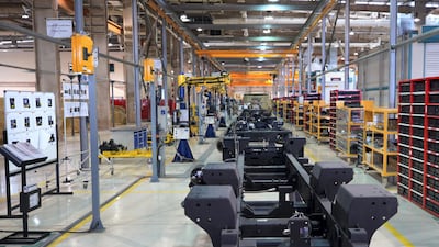 The Chassis assembly area of the Nimr factory. Victor Besa / The National