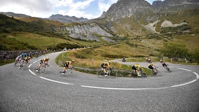 The peloton during Stage 17. AFP
