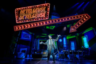 The production does not dilute the dark humour of Beetlejuice for a UAE audience, which works to its credit. Photo: Etihad Arena
