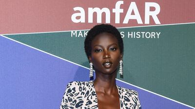 Anok Yai attends the Amfar Gala Milano 2019 at Palazzo Mezzanotte on September 21, 2019 in Milan, Italy. Getty Images