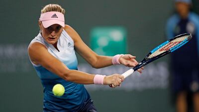 Kristina Mladenovic in action. EPA