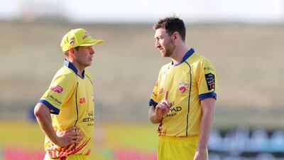 Team Abu Dhabi's Richard Gleeson, right, with Ben Laughlin. Chris Whiteoak / The National