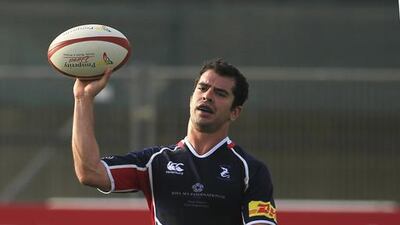 Jebel Ali Dragons captain Taif Al Delamie is no stranger to Pitch 1. Sarah Dea / The National