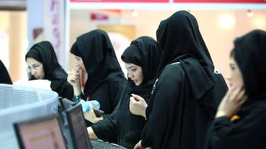 The new measure aims to support and empower Emiratis and enhance their presence in healthcare jobs. Pawan Singh / The National