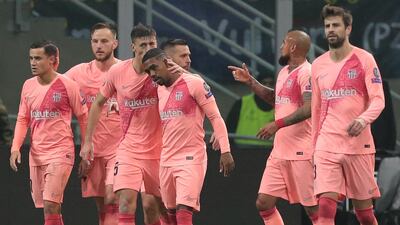 Barcelona's 1-1 draw with Inter Milan has put them through to the last 16 of the Uefa Champions League. Getty