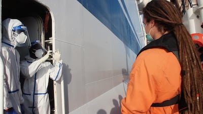 The future for the rescued migrants is uncertain after 14 days of quarantine. Sea-Eye